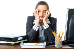 unhappy worker