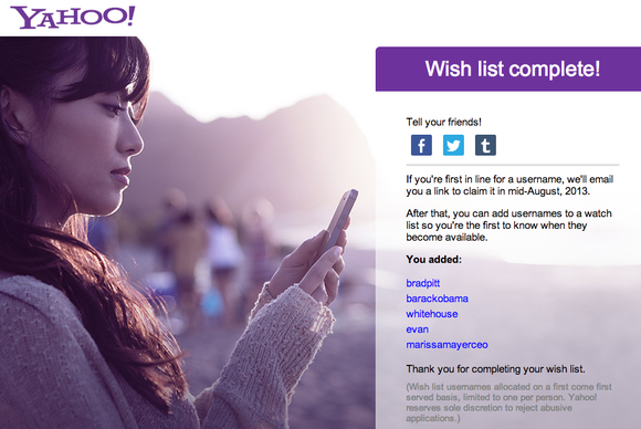 Yahoo Wishlist