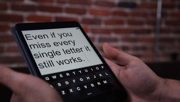 fleksy on ipad miss letters
