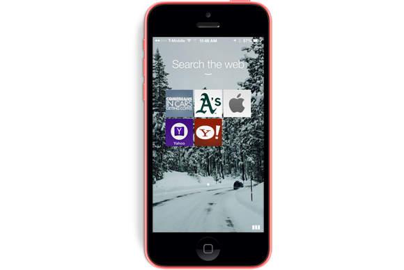 opera coast homescreen iphone