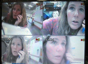 security cam selfie