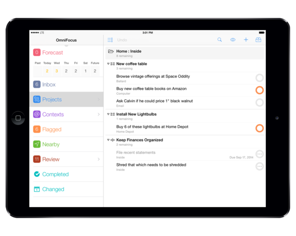 omnifocus ipad 1