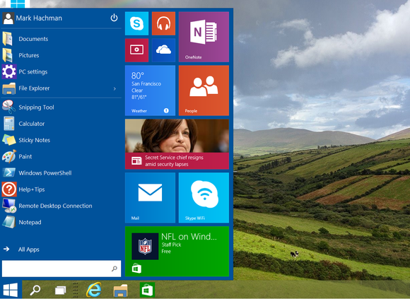 windows 10 start screen tight crop