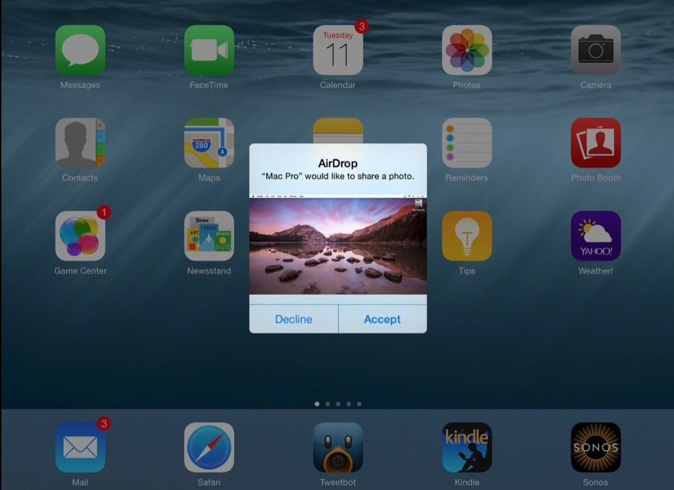 airdrop on ipad