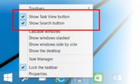 windows 10 toolbar options large