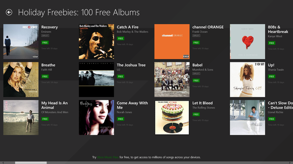 xbox music free albums