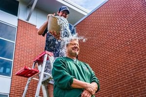 john maino performs the als ice bucket challenge