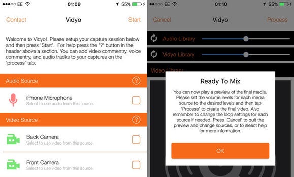 vidyo ios screen recording