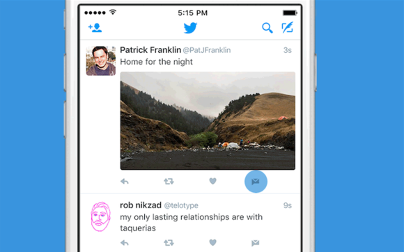 twitter message button dms