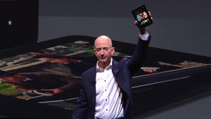 Bezos with the Kindle Fire